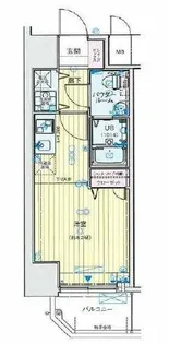 ベルエ難波西【7階】の間取り