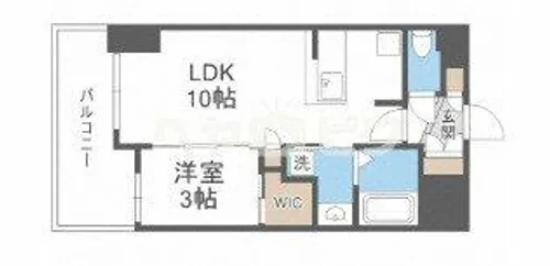 セレニテ桜川駅前プリエ【807号室】の間取り