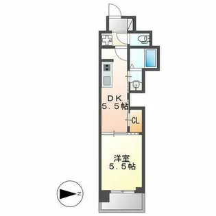 エステムコート名古屋平安通クチュール【13階】の間取り