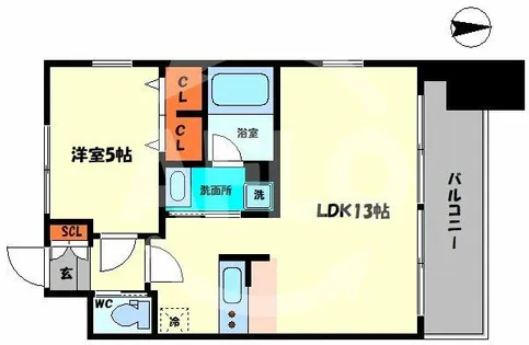 プレジオ難波EURO【12階】の間取り