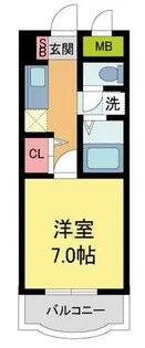 アッシュ宝塚【103号室】の間取り