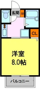 ハイツ山之内【203号室】の間取り