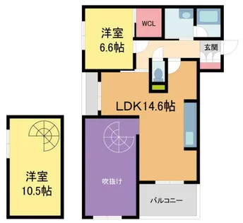 Ncoda【202号室】の間取り