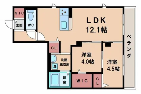 ハイムメゾン長居公園通【3階】の間取り