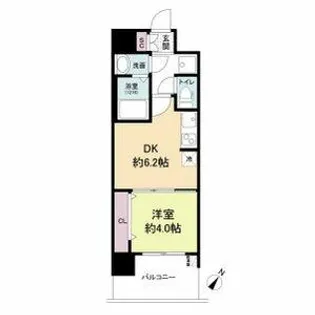 スプランディッド中之島WEST【10階】の間取り