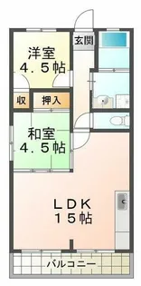 リバーサイドハイツ【2階】の間取り