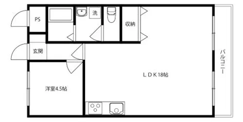 第46シマナカハイツ【3階】の間取り