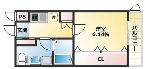 ブライト東住吉【2階】の間取り