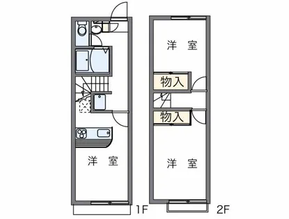 レオパレス田辺【1階】の間取り