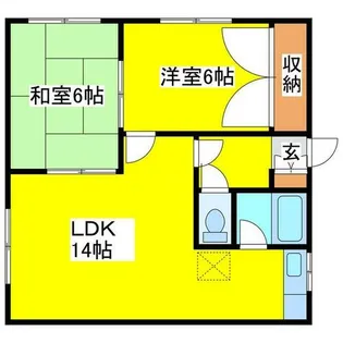 レジデンス平岡台【102号室】の間取り