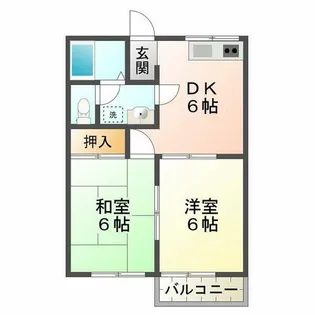 ハイツノナカ【1階】の間取り