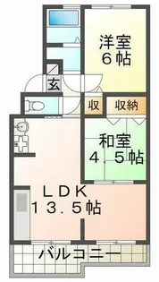 カーサベッレッツァ【1階】の間取り