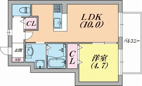 プロヴァンス壱番館【1階】の間取り