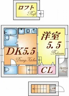 ツル菅原ハイツ【2階】の間取り