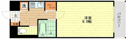 CityLifeクラウンハイム長堀通(シティライフクラウンハイム長堀【6階】の間取り