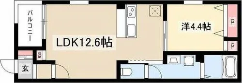 サンクレール八田【1階】の間取り