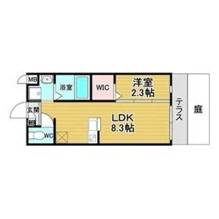 リアコート千里丘1NORTH【1階】の間取り