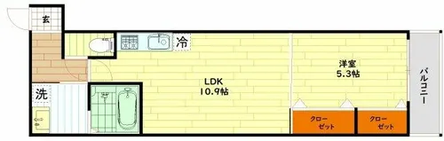 大阪府大阪市都島区大東町3丁目【アパート】の間取り