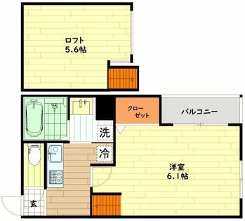 スカイフラット姫島【1階】の間取り