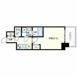 エスリード難波AGREA【8階】の間取り
