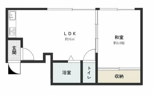 大西コーポ【107号室】の間取り