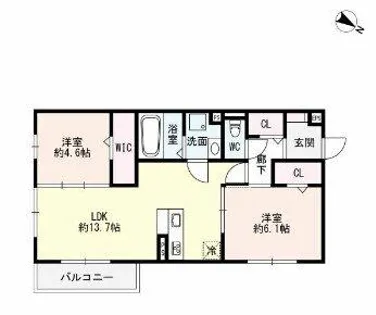 licorice B棟(リコリス)【301号室】の間取り