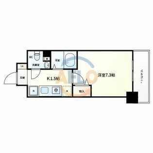 エイチ・ツー・オー東住吉I番館【6階】の間取り