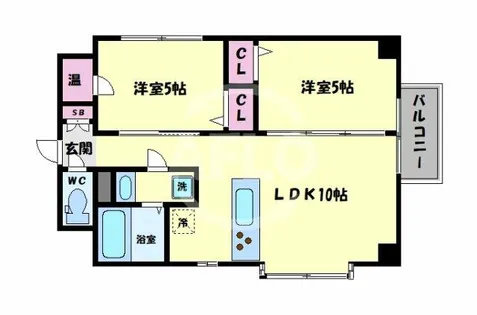 AM夕陽丘セカンド【7階】の間取り
