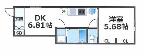 MISAWA Z館【Z1号室】の間取り
