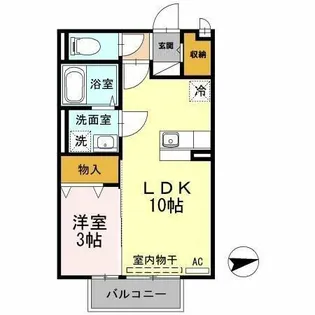アンジュ【206号室】の間取り