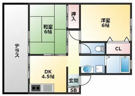 ベルデュール【1階】の間取り