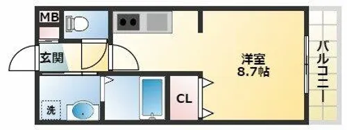 レーヴメゾン東住吉【3階】の間取り