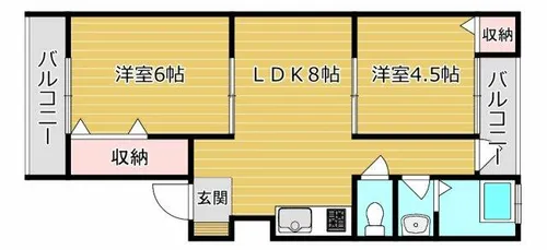 阿武野第2マンション【2階】の間取り
