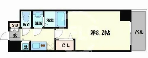 プライムアーバン御堂筋本町【6階】の間取り