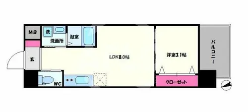 LIVIAZ三明町【6階】の間取り