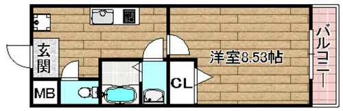 コートパッション高槻【205号室】の間取り