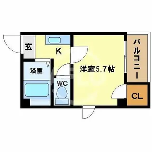 ノールプレール新町【7階】の間取り