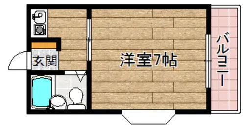 メラレンタルハウスNO.4【402号室】の間取り