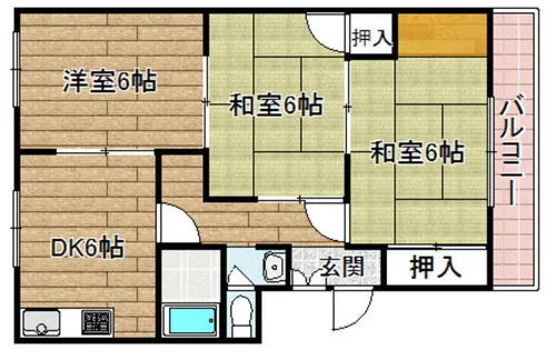 LEGAL MAISON津之江Ⅰ【102号室】の間取り