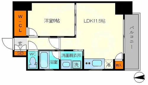 アプリーレ堺筋本町【10階】の間取り