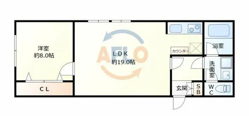堂島レジデンス【11階】の間取り