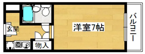 1Kの間取り画像