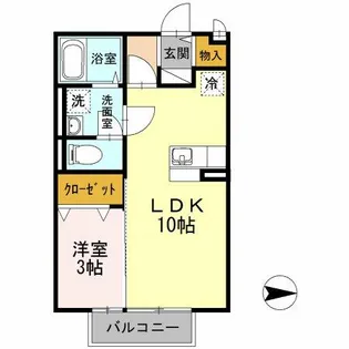 ガーデンヒルズ荒木【205号室】の間取り