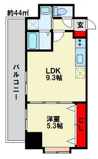 サンシャイン・マリンズ井堀【305号室】の間取り