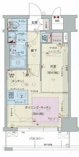 プレサンス心斎橋ルティア【14階】の間取り