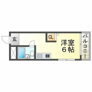 ONハイツ甲東園【2階】の間取り