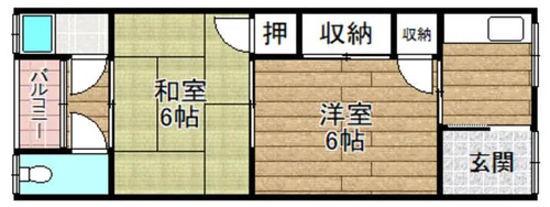 関西マンション【322号室】の間取り