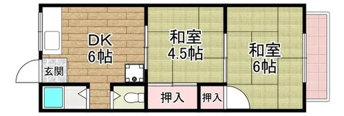 川畑ハイツ【203号室】の間取り