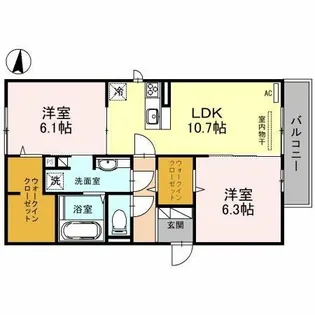イーストラインⅡ【1階】の間取り
