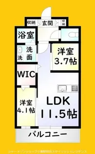 インクレイス門司【3階】の間取り